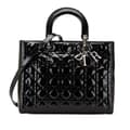 Pikkukuva 1 / 10: Pre-owned Dior Large Patent Cannage Lady Dior Black