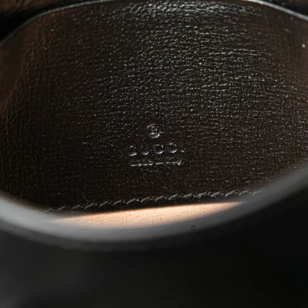 Pre-owned Gucci Mini Leather Horsebit 1955 Web Satchel Black