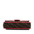 Pikkukuva 3 / 10: Pre-owned Fendi Medium Zucca Canvas Fluo Trim Baguette Satchel Brown