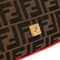 Pikkukuva 6 / 10: Pre-owned Fendi Medium Zucca Canvas Fluo Trim Baguette Satchel Brown