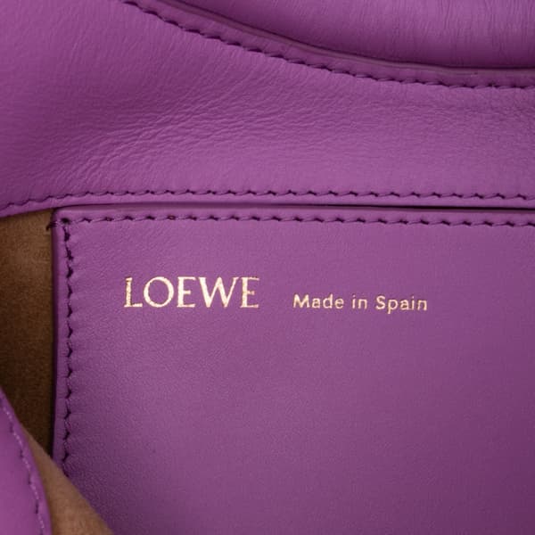 Pre-owned LOEWE Shiny Calfskin Paseo Satchel Purple