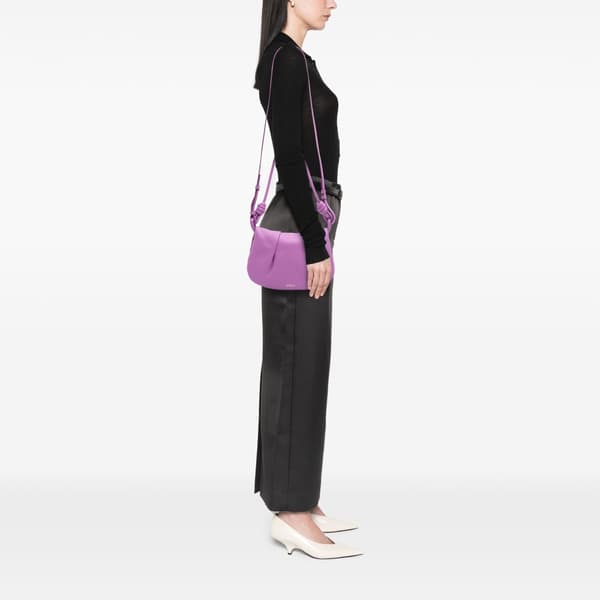 Pre-owned LOEWE Shiny Calfskin Paseo Satchel Purple