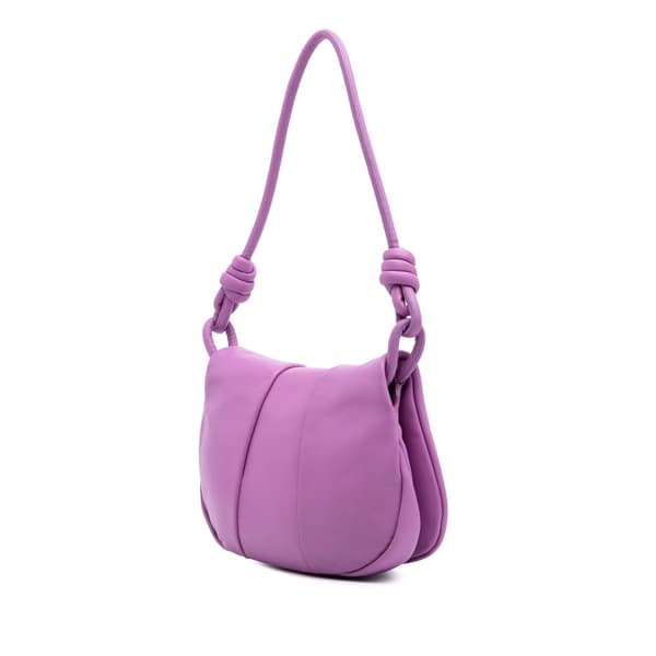 Pre-owned LOEWE Shiny Calfskin Paseo Satchel Purple