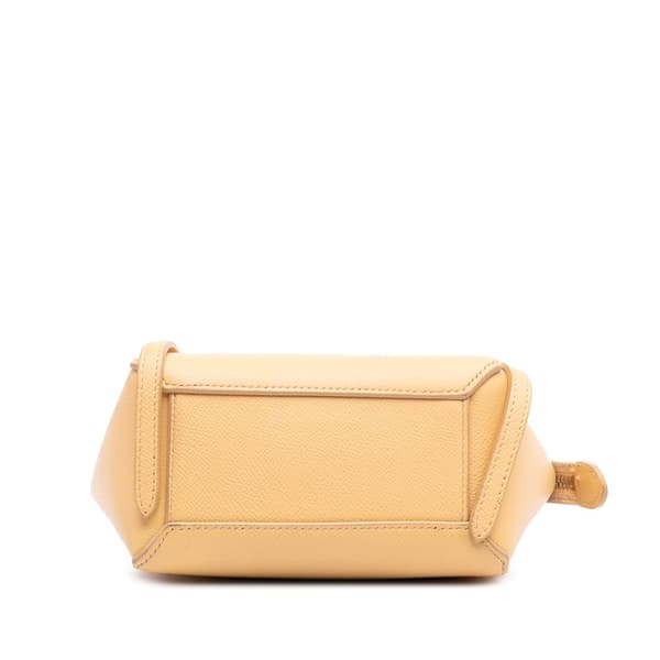 Pre-owned Celine Pico Grained Calfskin Belt Bag Yellow