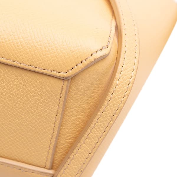 Pre-owned Celine Pico Grained Calfskin Belt Bag Yellow