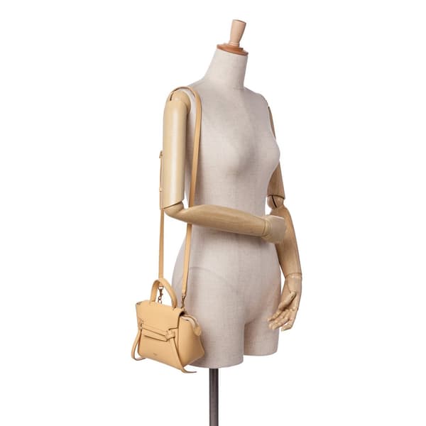 Pre-owned Celine Pico Grained Calfskin Belt Bag Yellow