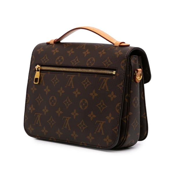 Pre-owned Louis Vuitton Monogram Pochette Metis Brown