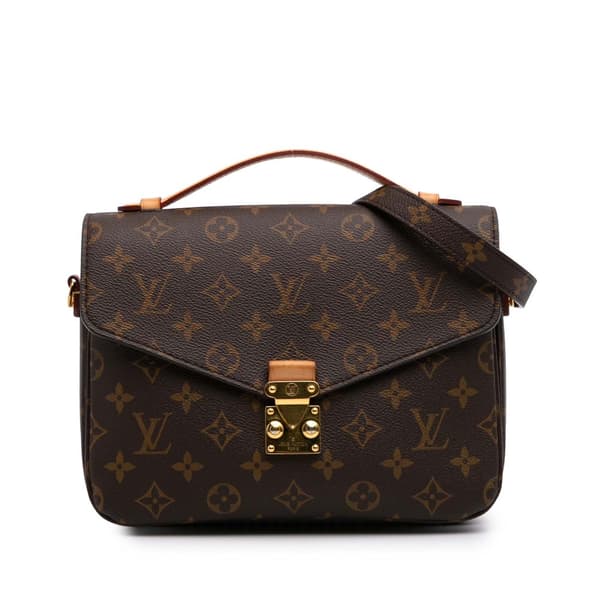 Pre-owned Louis Vuitton Monogram Pochette Metis Brown