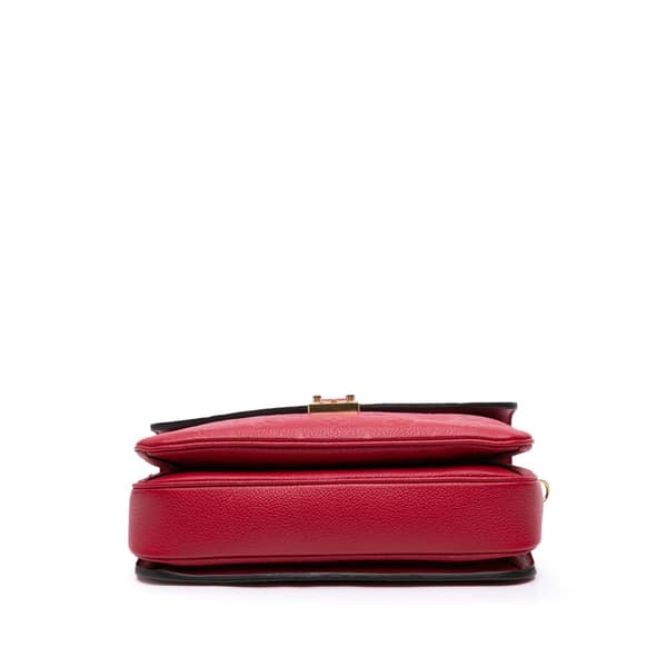 Pre-owned Louis Vuitton Monogram Empreinte Pochette Metis Red