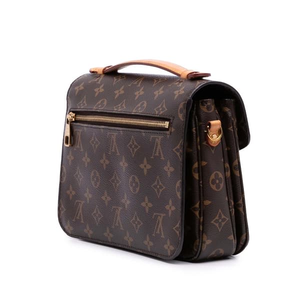 Pre-owned Louis Vuitton Monogram Pochette Metis Brown