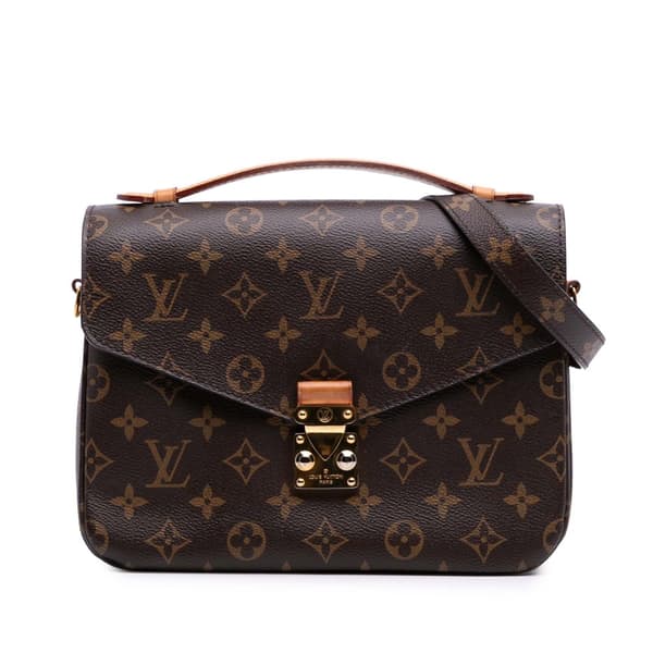Pre-owned Louis Vuitton Monogram Pochette Metis Brown