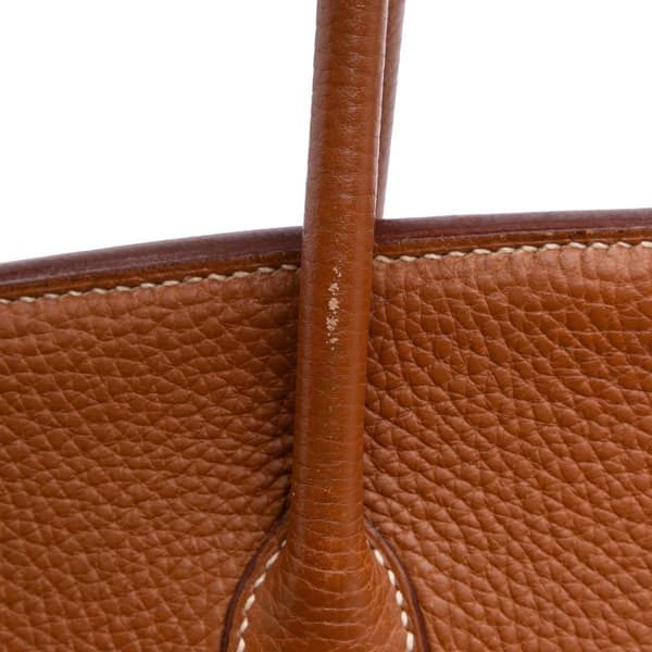 Pre-owned Hermès Togo Birkin Retourne 35 Brown