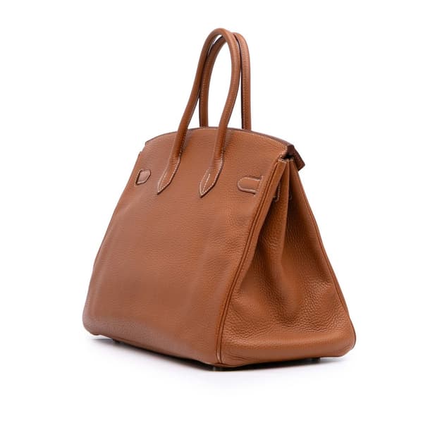 Pre-owned Hermès Togo Birkin Retourne 35 Brown