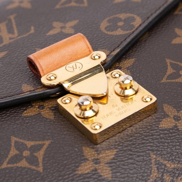 Pre-owned Louis Vuitton Monogram Pochette Metis Brown