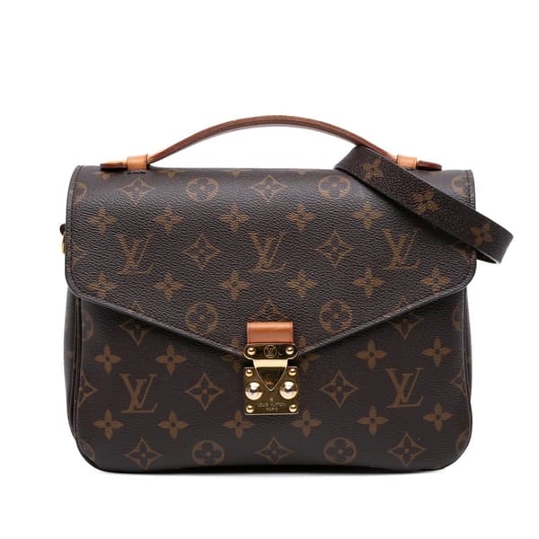Pre-owned Louis Vuitton Monogram Pochette Metis Brown