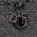 Miniatyrbilde 5 av 9: Pre-owned Dior Large Tweed Cannage Lady Dior Gray