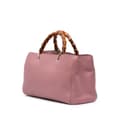 Miniatyrbild 2 av 10: Pre-owned Gucci Medium Calfskin Bamboo Shopper Satchel Pink