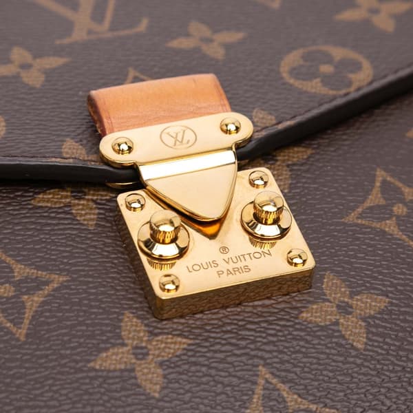 Pre-owned Louis Vuitton Monogram Pochette Metis Brown