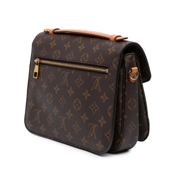 Pre-owned Louis Vuitton Monogram Pochette Metis Brown