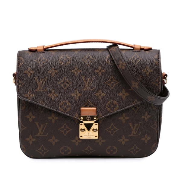 Pre-owned Louis Vuitton Monogram Pochette Metis Brown