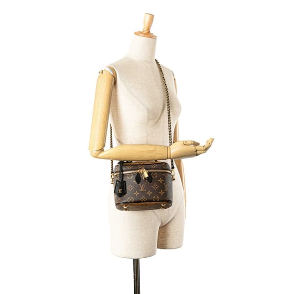 Pre-owned Louis Vuitton Monogram Reverse Vanity PM Brown