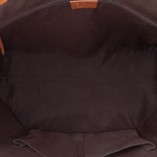 Pre-owned Gucci Leather GG Charm Dome Satchel Brown
