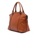 Miniatyrbild 2 av 10: Pre-owned Gucci Leather GG Charm Dome Satchel Brown