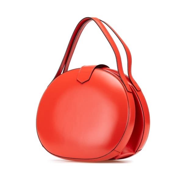 Pre-owned LOEWE Anagram Leather Round Handbag Red