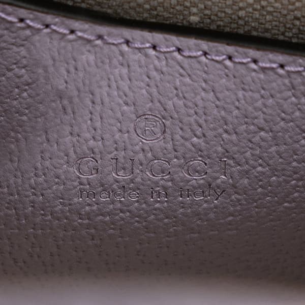 Pre-owned Gucci Mini Jumbo GG Canvas Interlocking G Satchel Brown