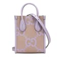 Pikkukuva 1 / 10: Pre-owned Gucci Mini Jumbo GG Canvas Interlocking G Satchel Brown