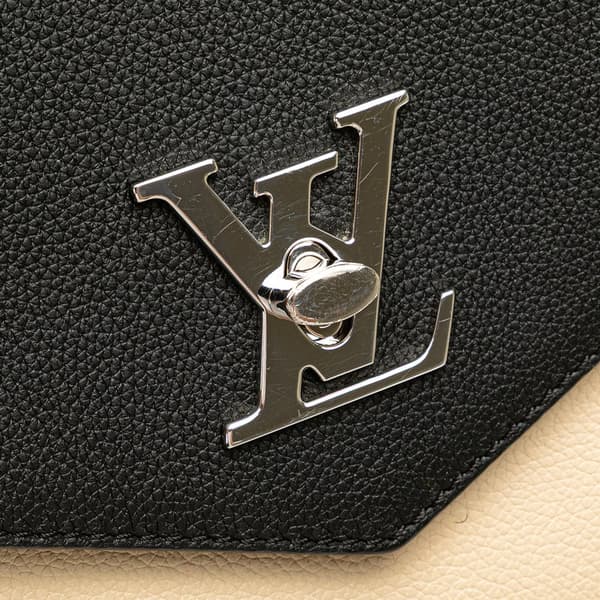 Pre-owned Louis Vuitton Soft Calfskin MyLockme Top Handle Bag Black