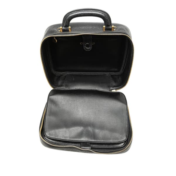 Pre-owned Chanel CC Caviar Vanity Case Black