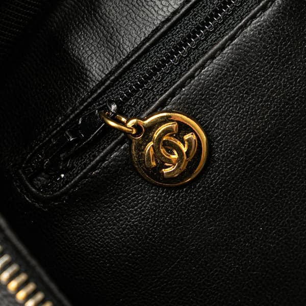 Pre-owned Chanel CC Caviar Vanity Case Black