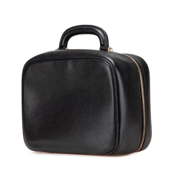 Pre-owned Chanel CC Caviar Vanity Case Black