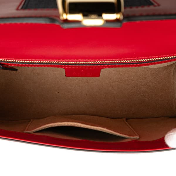 Pre-owned Gucci Small Leather Sylvie Satchel Red