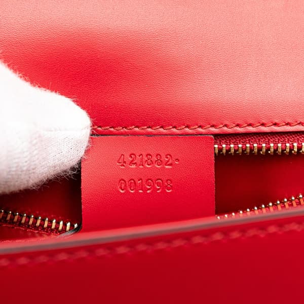 Pre-owned Gucci Small Leather Sylvie Satchel Red