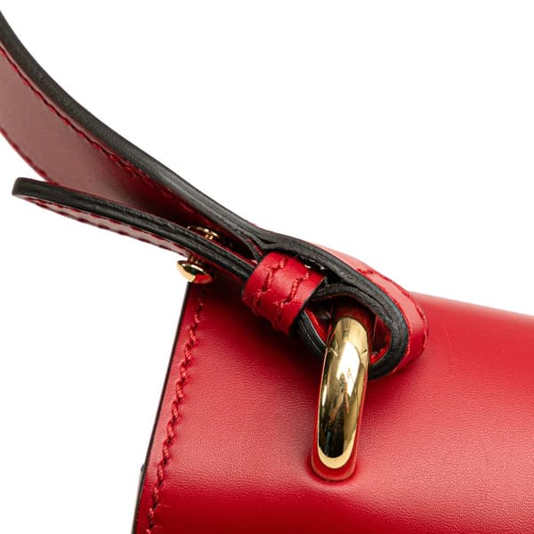 Pre-owned Gucci Small Leather Sylvie Satchel Red
