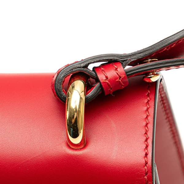 Pre-owned Gucci Small Leather Sylvie Satchel Red