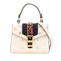 Pikkukuva 1 / 10: Pre-owned Gucci Mini Calfskin Bee Star Sylvie Satchel White
