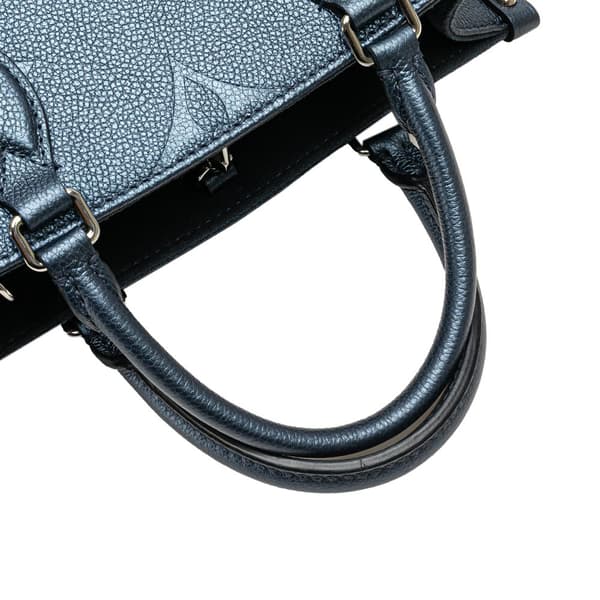 Pre-owned Louis Vuitton Metallic Monogram Giant Empreinte Onthego PM Blue
