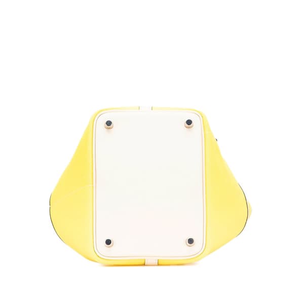 Pre-owned Hermès Toile Goeland and Swift Cargo Picotin Lock 18 Yellow