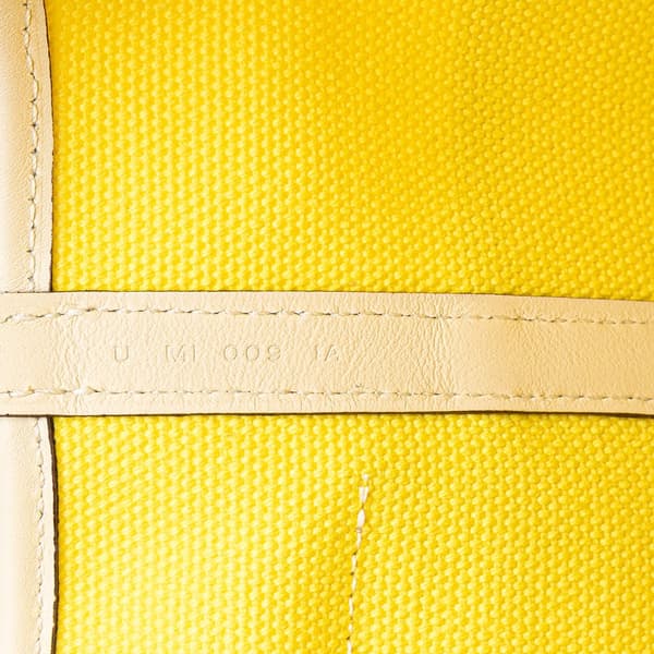 Pre-owned Hermès Toile Goeland and Swift Cargo Picotin Lock 18 Yellow