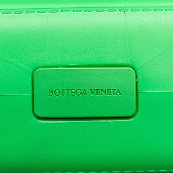 Pre-owned Bottega Veneta Mini Rubber Arco Shopping Bag Green