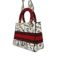 Miniatyrbild 2 av 10: Pre-owned Dior Medium Canvas DiorAmour Graffiti Lady D Lite White