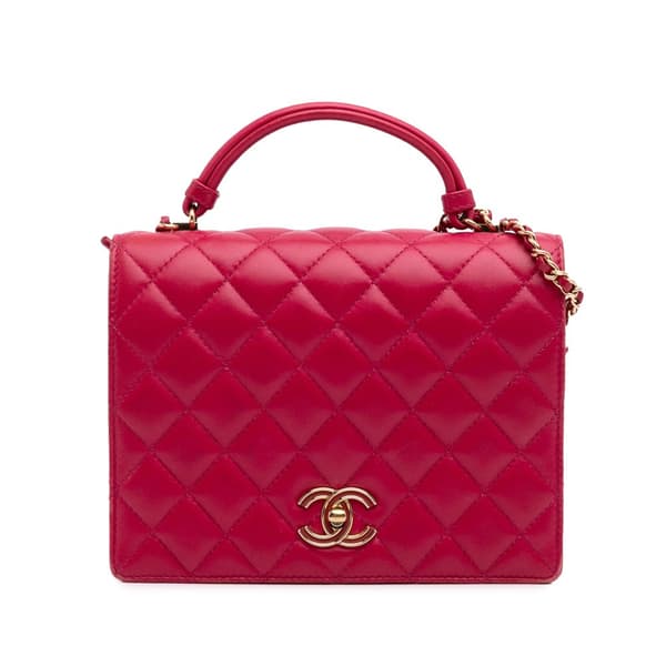 Pre-owned Chanel Small Quilted Lambskin Citizen Chic Flap Pink