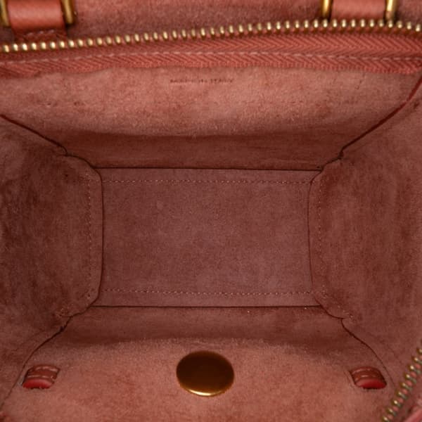 Pre-owned Celine Pico Grained Calfskin Belt Bag Orange