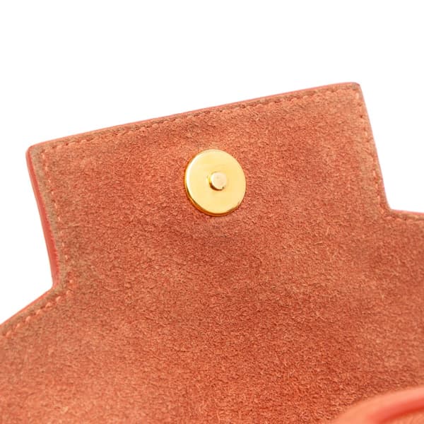 Pre-owned Celine Pico Grained Calfskin Belt Bag Orange