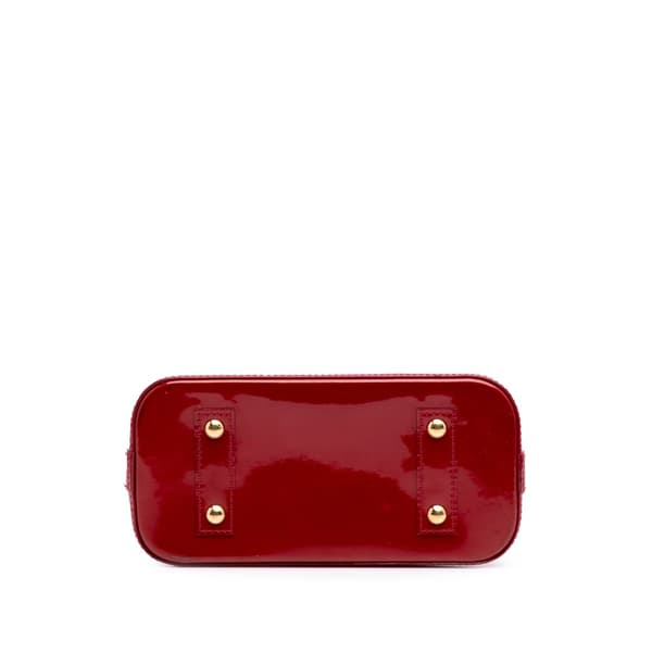 Pre-owned Louis Vuitton Monogram Vernis Alma BB Red