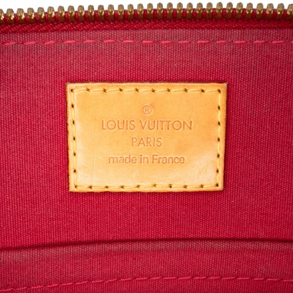 Pre-owned Louis Vuitton Monogram Vernis Alma BB Red