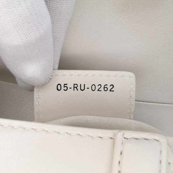 Pre-owned Dior Studded Leather Saddle Bag White